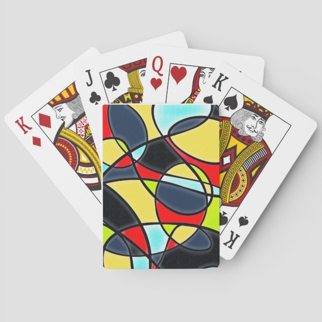 Jeu De Cartes Huit cartes de jeu Abstraites folles (dos)
