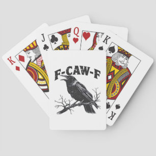 Jeu De Cartes Humour de corbeau gothique F-Caw-F drôle essentiel