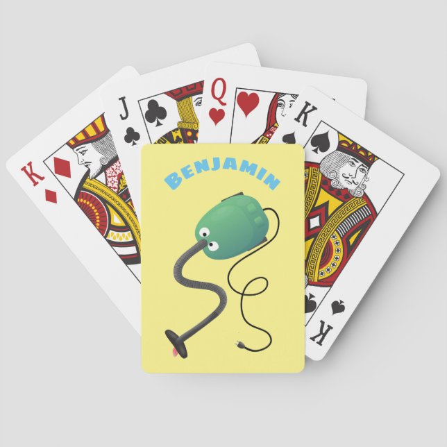 Jeu De Cartes Humour de dessin animé de l'aspirateur mignon (dos)