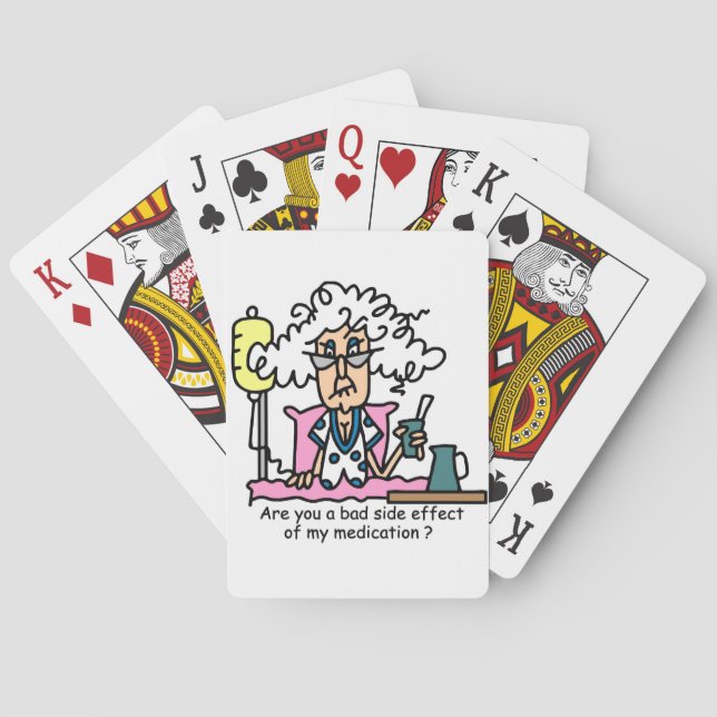 Jeu De Cartes Humour de l'effet secondaire des médicaments (dos)