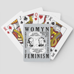 Jeu De Cartes Humour féministe rétro jouant aux cartes