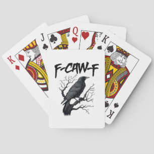 Jeu De Cartes Humour gothique F-Caw-F Corbeau Drôle Essentiel Co