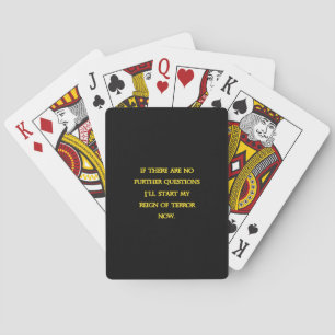 Jeu De Cartes Humour noir drôle - La tyrannie commence maintenan