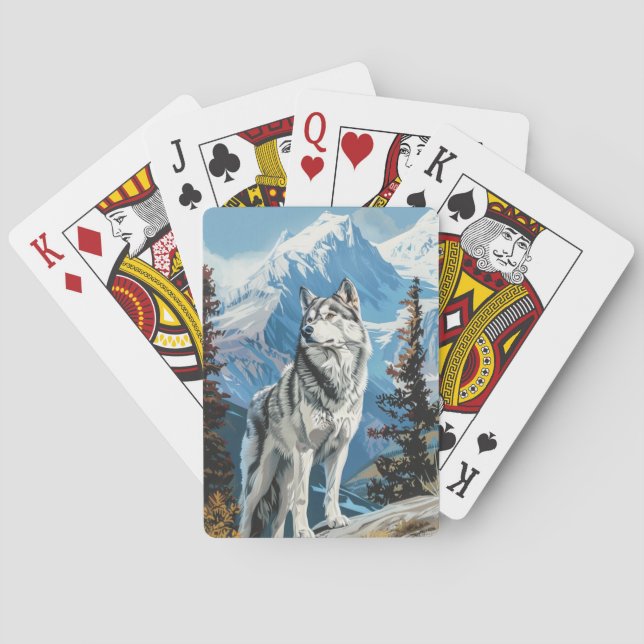 Jeu De Cartes Husky de Sibérie en neige (dos)