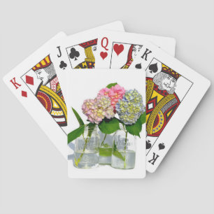 Jeu De Cartes Hydrangeas et jarre de Mason