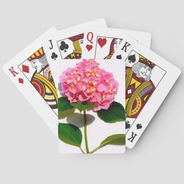 Jeu De Cartes Hydrangée rose fleur rose rose rose floral (dos)