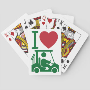 Jeu De Cartes I Heart Love Golfing Red Green Golf Playing Cards