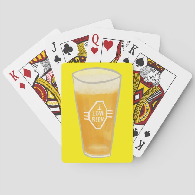 Jeu De Cartes I LOVE BEER Illustré (dos)