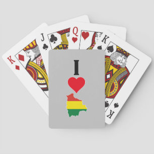 Jeu De Cartes I Love Bolivia Vertical I Heart Country Carte