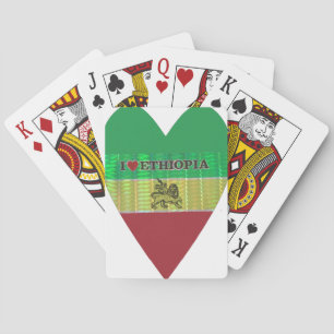 Jeu De Cartes I Love Heart Ethiopie : Drapeau Art Motif