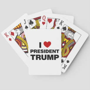 Jeu De Cartes I Love Président Trump Heart