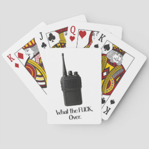 Jeu De Cartes Icône Fu*k Sur L'Icône Drôle Walkie Talkie