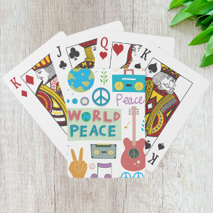 Jeu De Cartes Icônes de Paix Mondiale Rétro Jouer Des Cartes