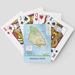 Jeu De Cartes Île Mackinac Topographie Vélos Cartes de Jeu