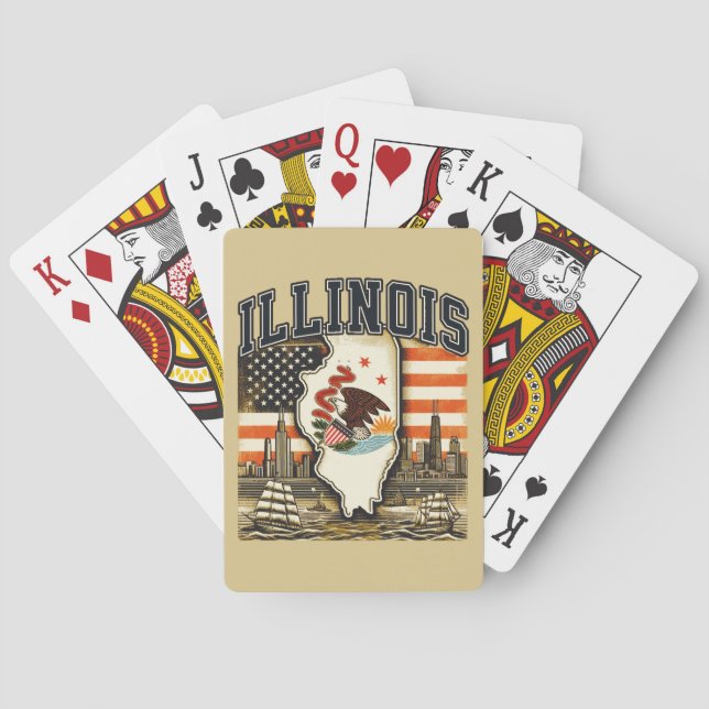 Jeu De Cartes Illinois (dos)