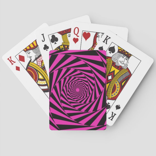 Jeu De Cartes Illusion psychédélique rose (dos)