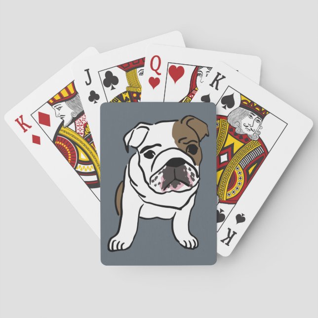 Jeu De Cartes Illustration anglaise de chiens de chiot de (dos)