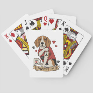 Jeu De Cartes Illustration de Beagle tatoué I Heart Mom