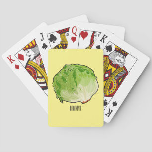 Jeu De Cartes Illustration de caricature de laitue