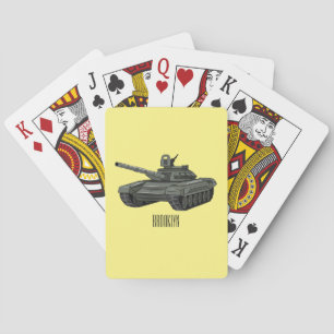 Jeu De Cartes Illustration de caricature de réservoir