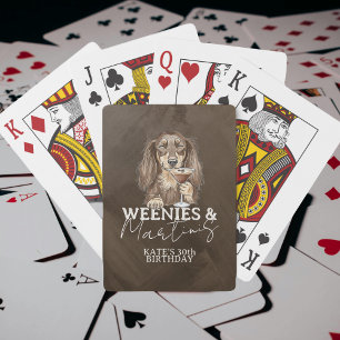 Jeu De Cartes Illustration de Dachshund Weenies et Martinis