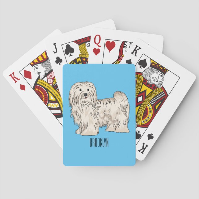 Jeu De Cartes Illustration de dessin de chien de Havan (dos)