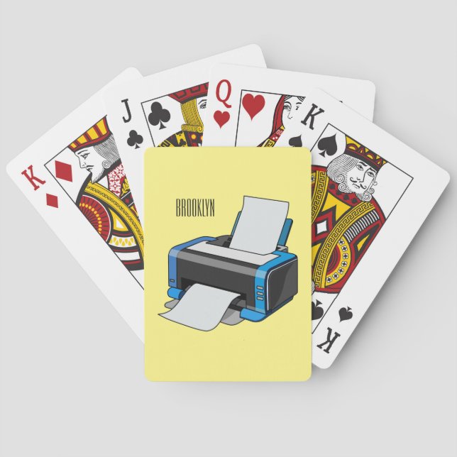 Jeu De Cartes Illustration de dessin d'imprimante (dos)