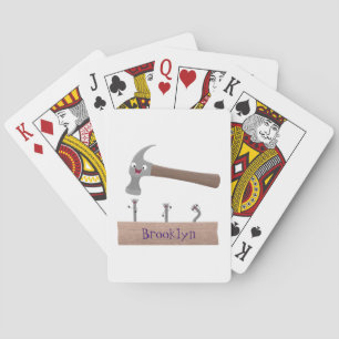Jeu De Cartes Illustration de dessin mignon, marteau et ongles