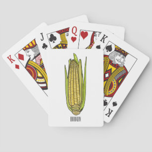 Jeu De Cartes Illustration de dessin sur le maïs