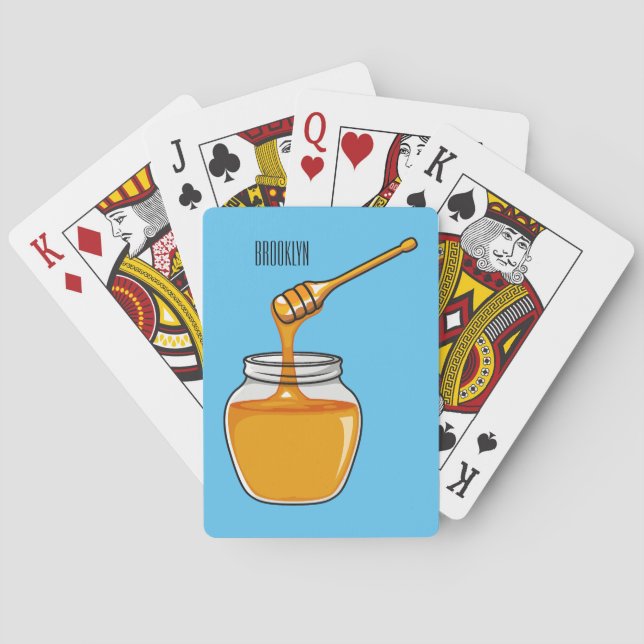 Jeu De Cartes Illustration de dessin sur le miel (dos)