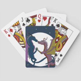 Jeu De Cartes Illustration de fantaisie de dragon d'amour dansan