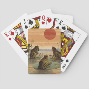 Jeu De Cartes Illustration de grenouilles Lily Pads Moon