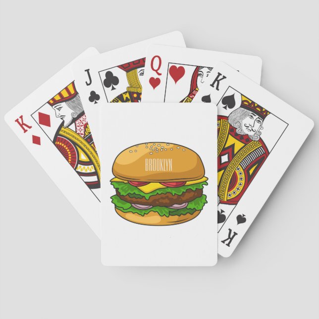 Jeu De Cartes Illustration de Hamburger (dos)