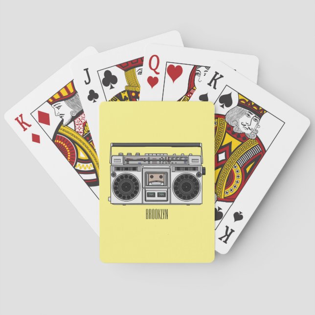 Jeu De Cartes Illustration de la bande dessinée radio (dos)