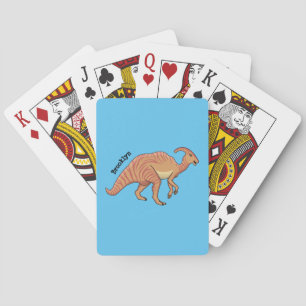 Jeu De Cartes Illustration de la caricature de dinosaure du para