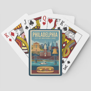 Jeu De Cartes Illustration de la culture de Philadelphie Pennsyl