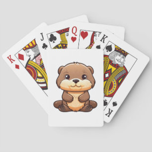 Jeu De Cartes Illustration de la loutre de dessin