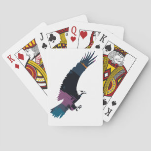Jeu De Cartes Illustration de la nature de l'aigle Silhouette Fl
