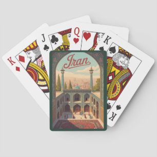 Jeu De Cartes Illustration de la skyline d'Iran Art de voyage vi