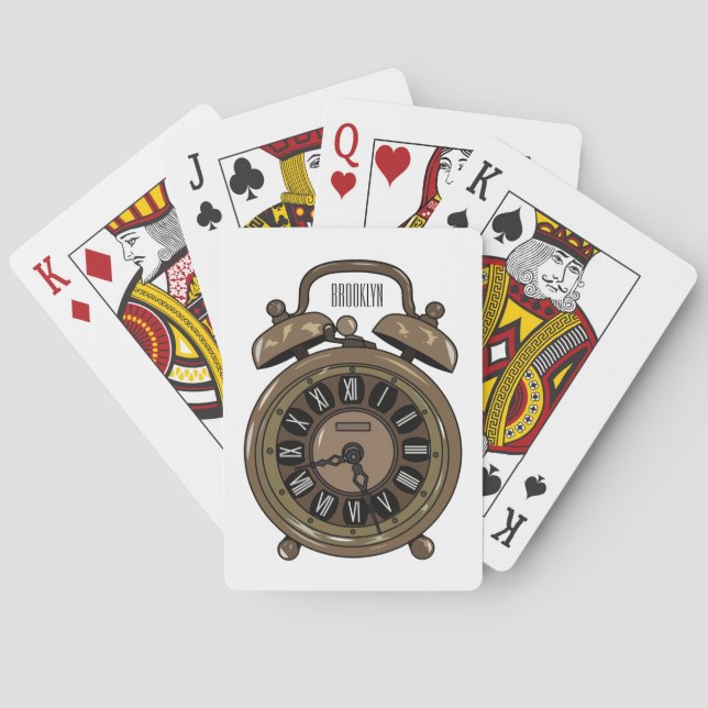 Jeu De Cartes Illustration de l'horloge d'alarme (dos)