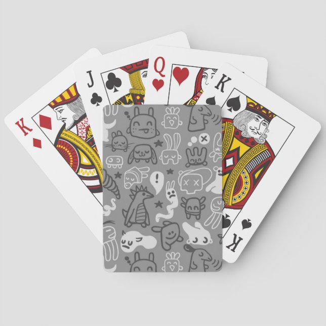 Jeu De Cartes illustration de motif de griffonnages (dos)