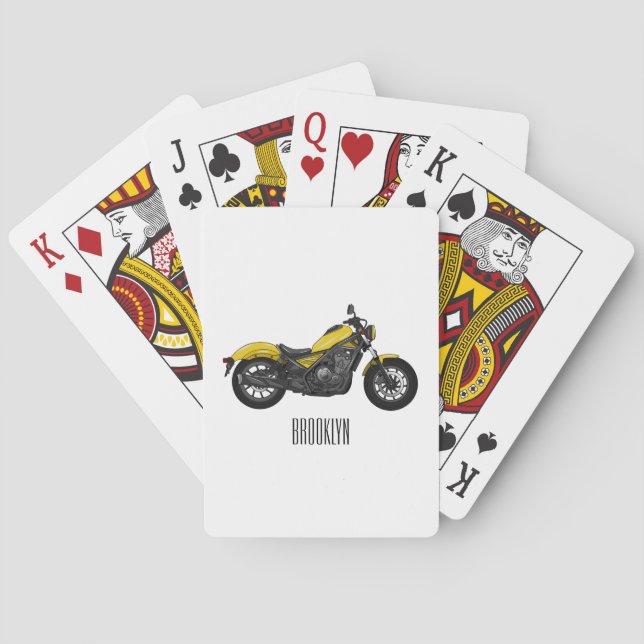 Jeu De Cartes Illustration de moto Cruiser (dos)