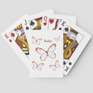 Jeu De Cartes Illustration de papillon à ailes de verre de dessi