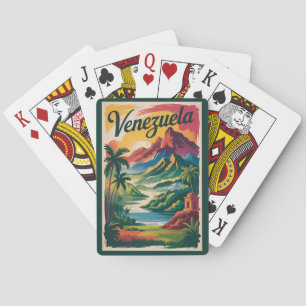 Jeu De Cartes Illustration de paysage vénézuélien Art de voyage 