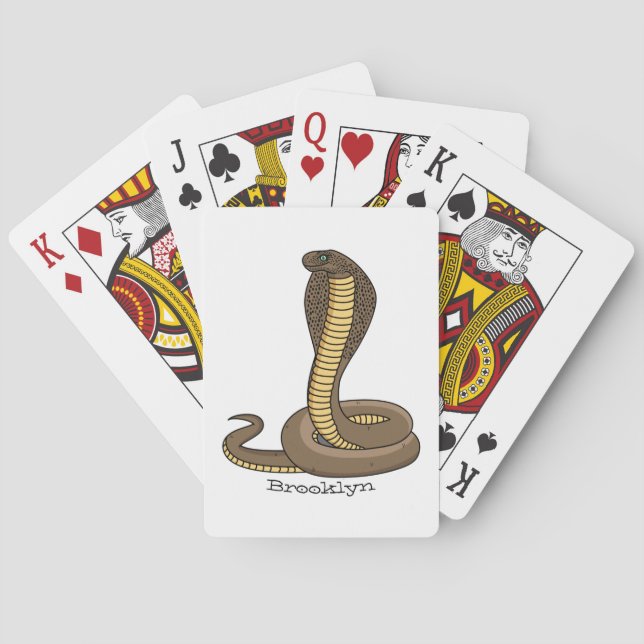 Jeu De Cartes Illustration de serpent à cobra Brown (dos)