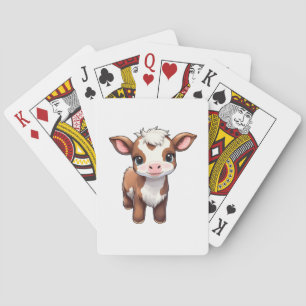 Jeu De Cartes Illustration de vache caricaturale