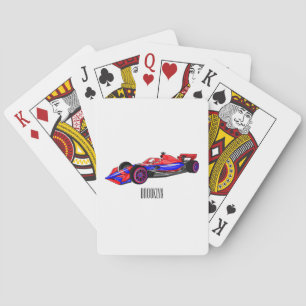 Jeu De Cartes Illustration de voiture de course professionnelle