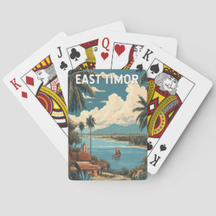 Jeu De Cartes Illustration de voyage au Timor oriental vintage