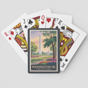 Jeu De Cartes Illustration de voyage d'art personnalisé à Washin