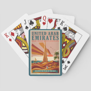 Jeu De Cartes Illustration de voyage de chameau UAE Burj Khalifa